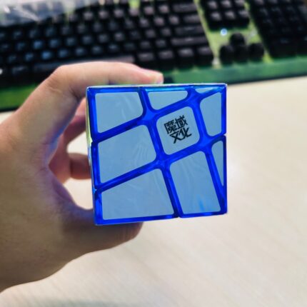 MoYu Aosu 3x3 Crazy Wheels Blue Transparent version Collect Cubes