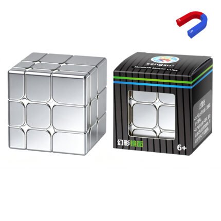 Sengso Electroplated 3x3 Mirror cube Sliver Magnetic | Non-magnetic