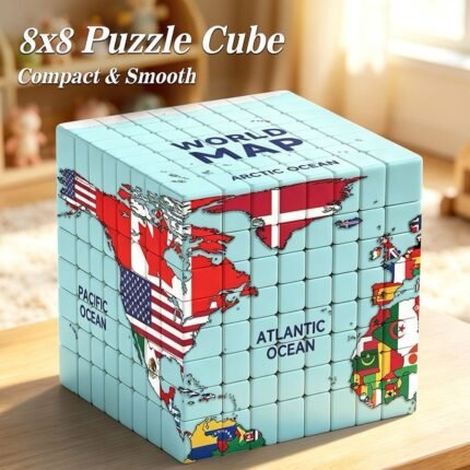 New 8x8 World Map national flag Puzzle Cube