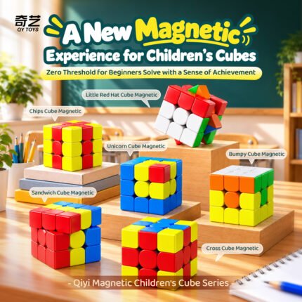 QiYi 3x3 Cube 3x3x3 Magnetic Cube for kids 【6pcs】