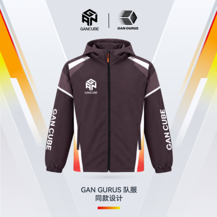 GAN Cube Windbreaker Cultural Shirt Team Style Gradient Print Windproof Hooded Jacket