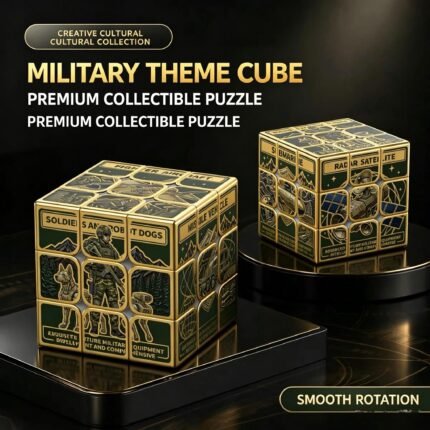 ZCUBE 3x3 MILITARY THEME CUBE / PREMIUM COLLECTIBLE PUZZLE Electroplated Cube